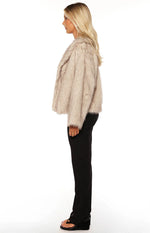 It Girl Sand Faux Fur Jacket - PRE ORDER