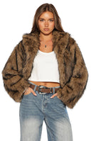 It Girl Chocolate Faux Fur Jacket - PRE ORDER