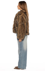 It Girl Chocolate Faux Fur Jacket - PRE ORDER