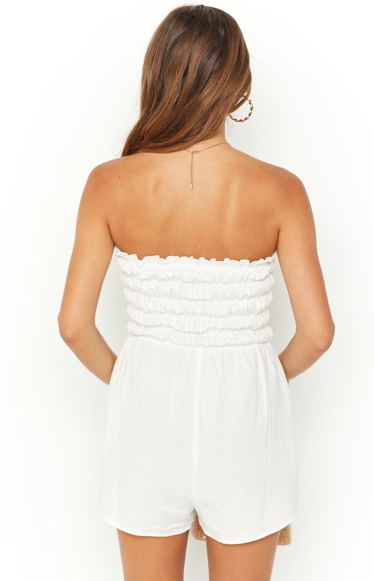 Jade White Playsuit Image