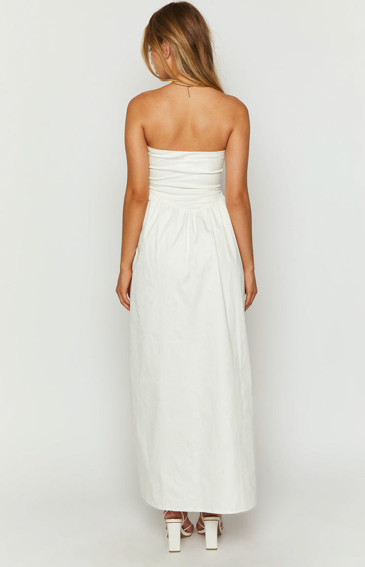 Jazlynn White Strapless Maxi Dress Image