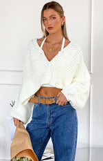 Jen White Knit Cardigan Image