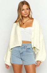 Jen White Knit Cardigan