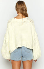 Jen White Knit Cardigan