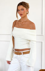 Joey Cream Off Shoulder Sweater Image