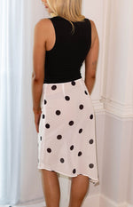 Jordan White Polka Dot Sheer Midi Skirt Image