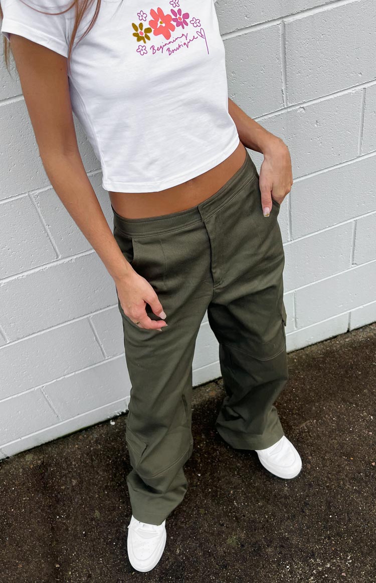 Josie Khaki Cargo Pants Image