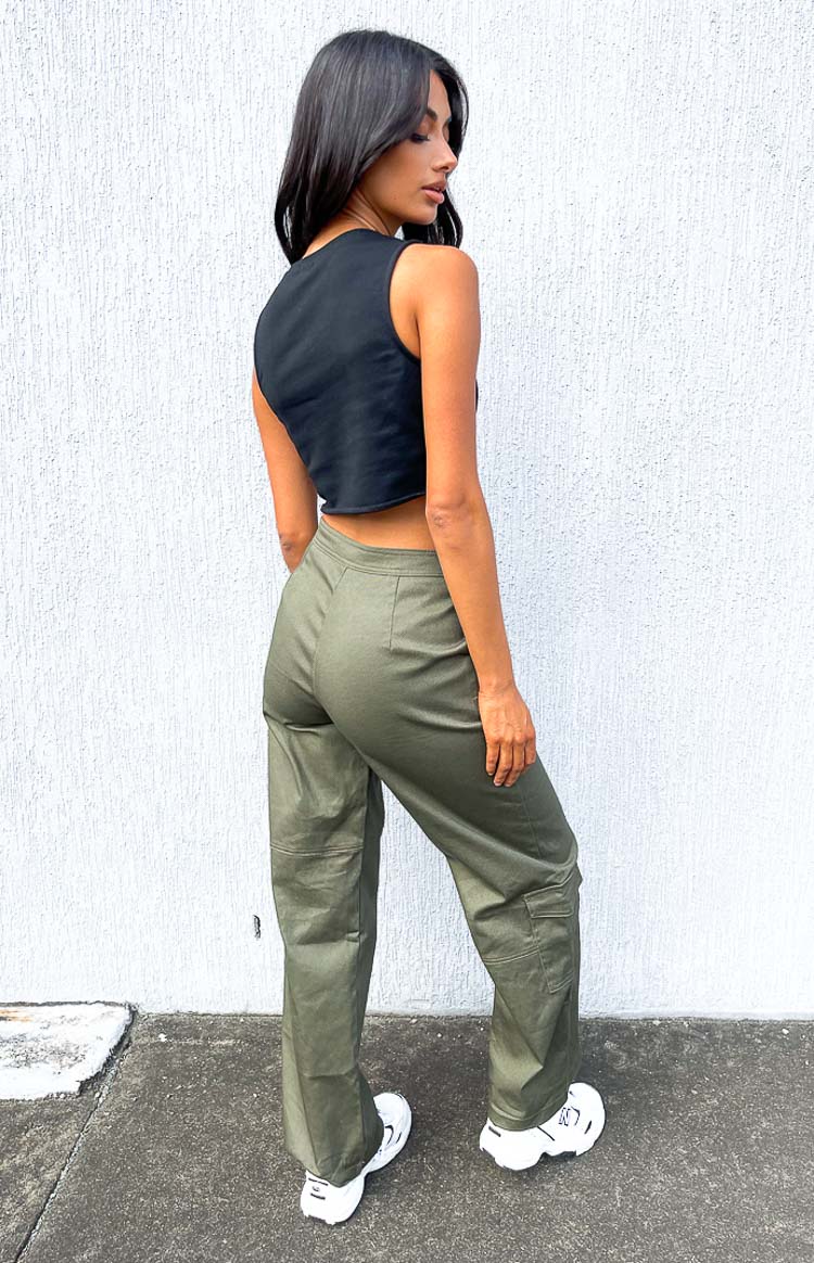 Josie Khaki Cargo Pants Image