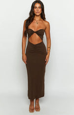 Juliete Brown Midi Dress