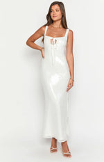 Kruze White Sequin Maxi Dress