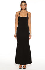 Kelcey Black Sequin Detail Formal Maxi Dress Image