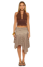Kerlina Brown Halter Neck Top Image