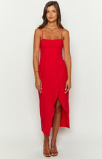 Kirrily Red Midi Dress Image