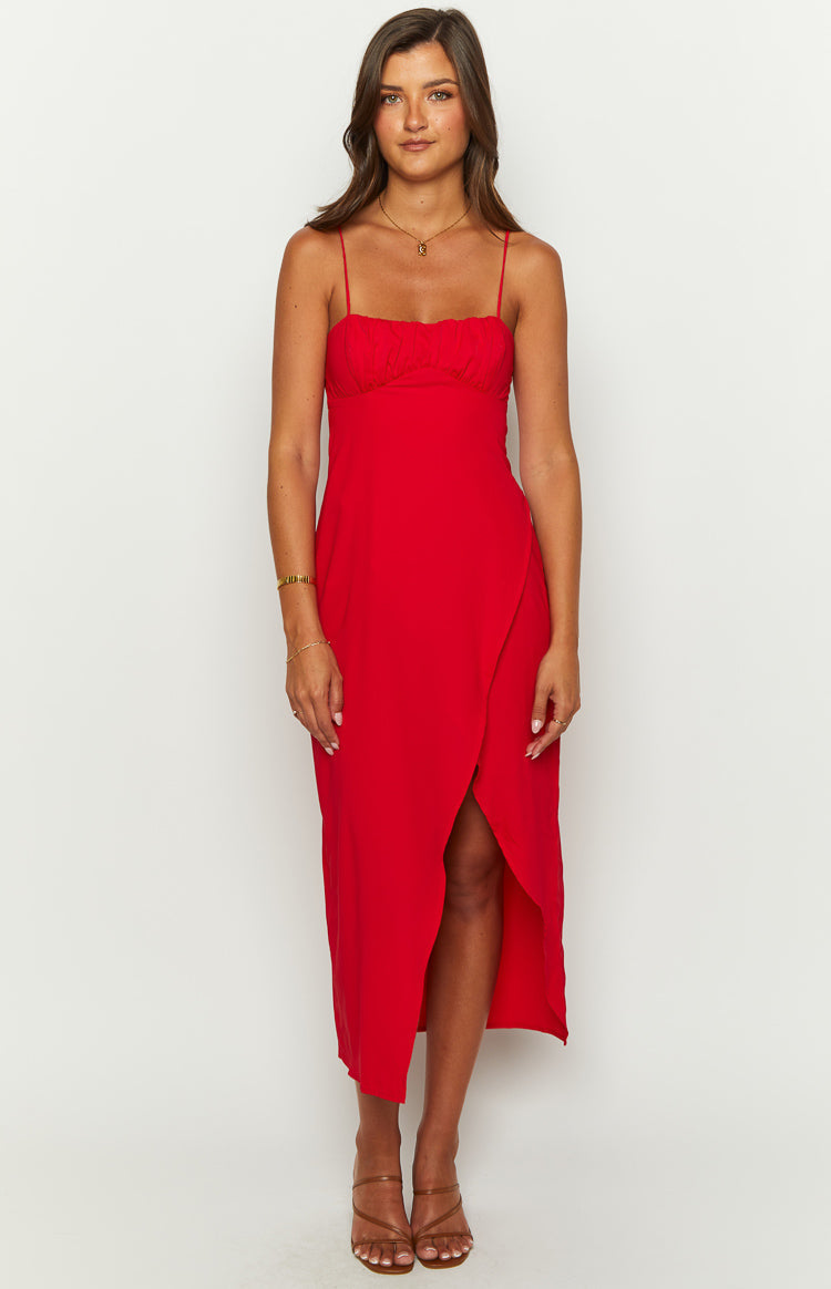 Kirrily Red Midi Dress Image