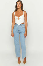 Kristin White Corset Top