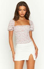 Kyla Floral Puff Sleeve Top Image