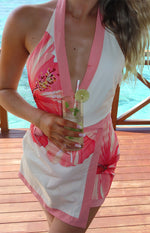 Lainey White Floral Print Mini Dress Image