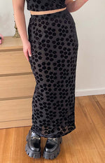 Late Night Black Maxi Skirt Image