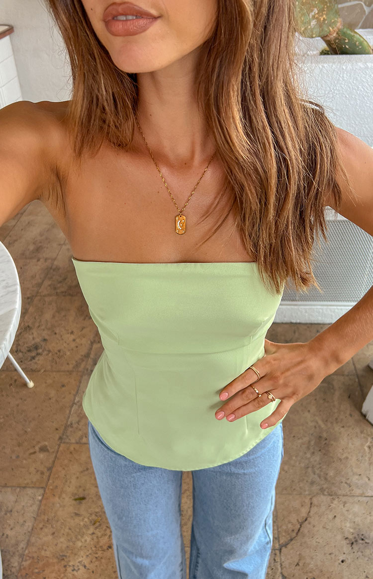 Layi Green Strapless Top Image