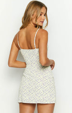 Leighton Cream Floral Corset Mini Dress Image