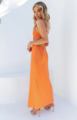 Lene Orange Maxi Dress