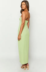 Lenora Green Strapless Maxi Dress