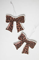 Beginning Boutique Leopard Print Bow Air Freshener leopard print bow-shaped air freshener with a hanging string