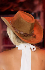 Lexi Tan Suedette PU Trim Western Hat Image