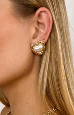 Lila Gold Love Heart Earring 2 Pack Image