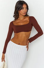 Linie Brown Long Sleeve Top Image