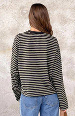 Lioness Bloom Forest Stripe Long Sleeve Top
