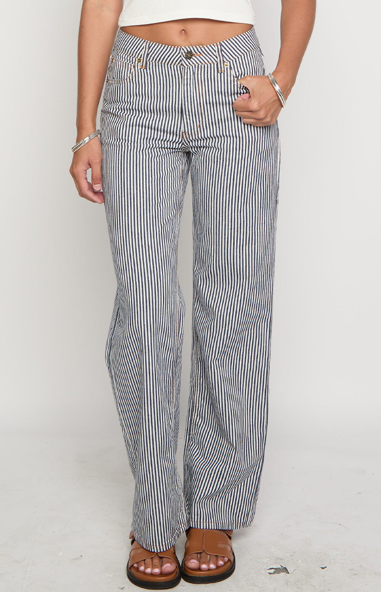 Lioness Top Model Navy Stripe Jean Image