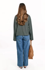 Lioness Bloom Forest Stripe Long Sleeve Top