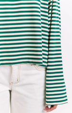 Lioness Bloom Moss Stripe Long Sleeve Top
