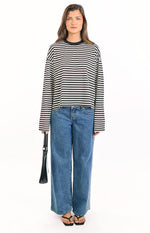Lioness Bloom Onyx Stripe Long Sleeve Top