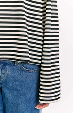 Lioness Bloom Onyx Stripe Long Sleeve Top