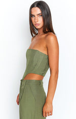 Lioness La Quinta Khaki Tube Top Image