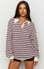 Lioness Porcelain Multi Striped Rugby Jersey Image