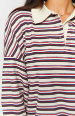 Lioness Porcelain Multi Striped Rugby Jersey Image