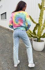Love You Different Tie Dye Sweater Rainbow Image