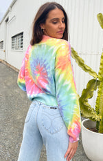 Love You Different Tie Dye Sweater Rainbow Image