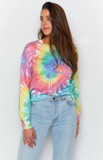Love You Different Tie Dye Sweater Rainbow Image