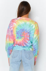 Love You Different Tie Dye Sweater Rainbow Image