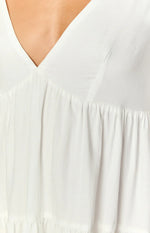 Lucky Heart White Long Sleeve Mini Dress