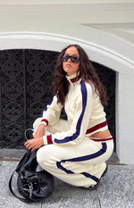 Luna Cream Knit Jacquard Track Pants