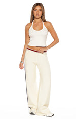 Luna Cream Knit Jacquard Track Pants