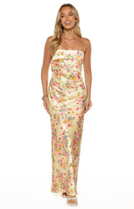 Maiah Yellow Bloom Maxi Dress Image