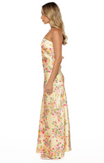 Maiah Yellow Bloom Maxi Dress Image