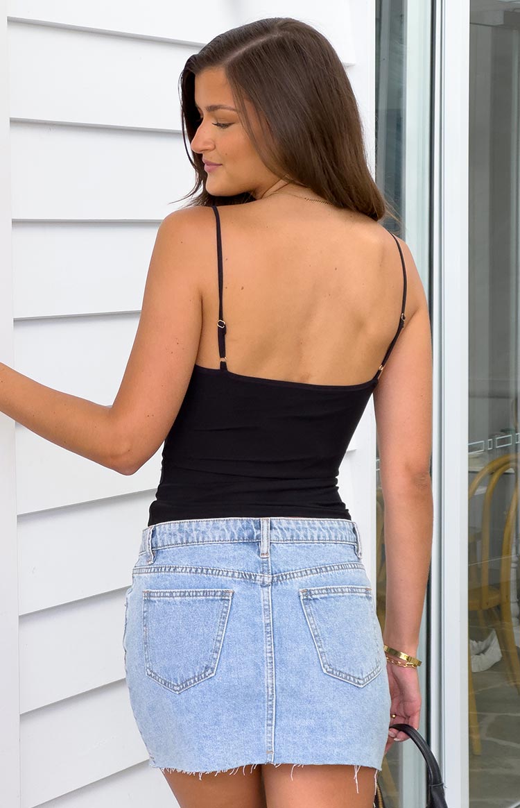 Mallorie Black Beaded Top Image