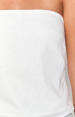 Mallorie White Strapless Top - PRE ORDER